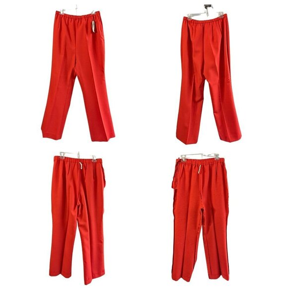 NWT Mint Vtg 1976 HERBERT LEVY SPORT Plus Size Tomato Red 2pc Leisure Suit Sz 3X - Picture 6 of 8